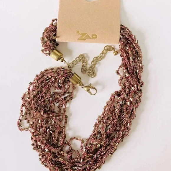 Zad Fashion Jewelry Multi Strand Bronze Beaded Necklace - Picture 5 of 5